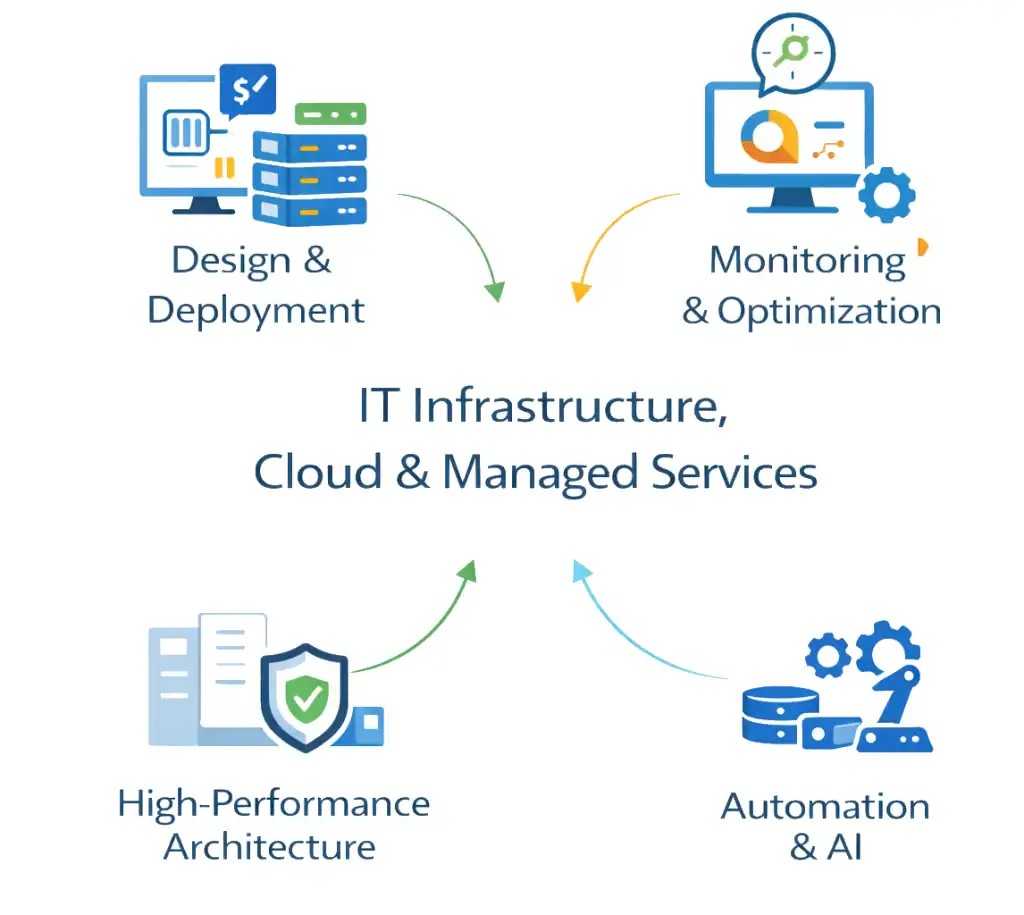 Design & Deployment of IT Infrastructure Solutions IT infrastructure design, deployment, and cloud services for business efficiency.